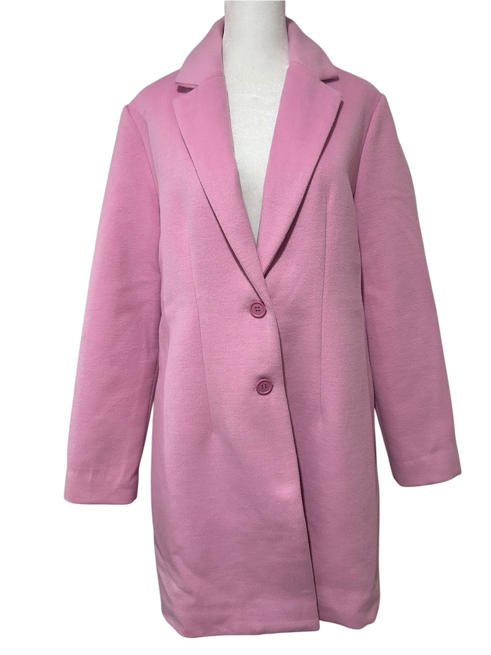 Boston Proper Pink Longline Blazer Coat M Barbiecore Tailored Jacket